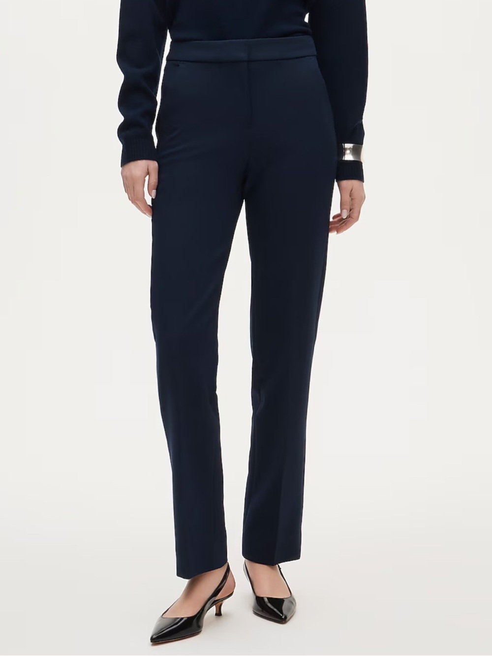 J Crew Kate Straight Leg Navy Pants